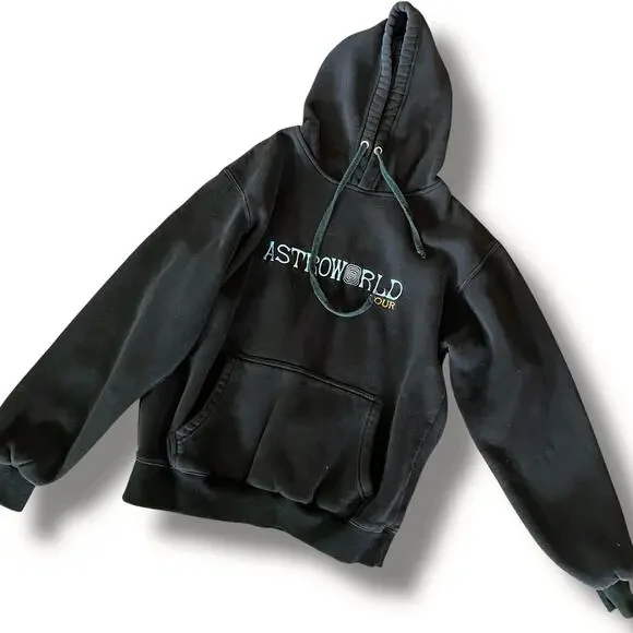 Astroworld Tour Hoodie Swearshirt Sz S Black Travis Scott Wish You Were Here ‘18